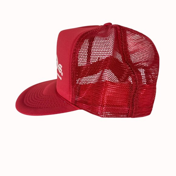 Sands Hotel Casino Trucker Hat Las Vegas VTG Red Mesh Cap Snapback Sun Logo - Picture 5 of 9